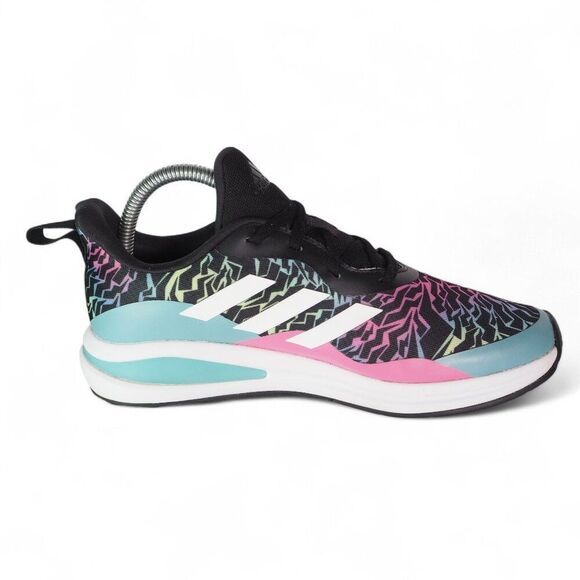 Adidas Fortarun Running Sneakers Black / Multicolor H04113 Youth 6 - Picture 7 of 11